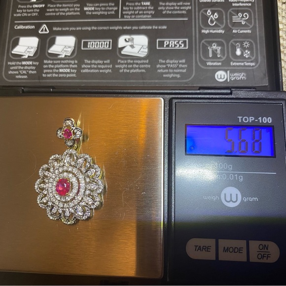 New Natural Burmese Ruby & Diamond Pendant in 18k Solid Gold - Picture 6 of 6